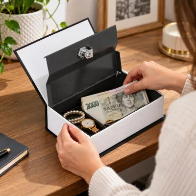 Trezor kniha 24x16x5, 5 cm SPRINGOS HA5046 Safebook M čierny