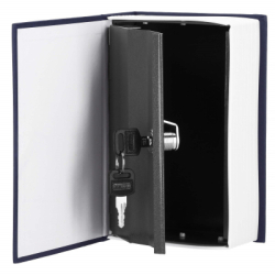 Trezor kniha 26,5x20x6,5 cm SPRINGOS HA5048 Safebook L modrý