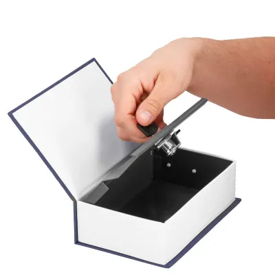 Trezor kniha 26,5x20x6,5 cm SPRINGOS HA5048 Safebook L modrý