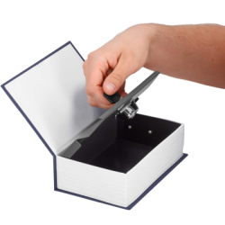 Trezor kniha 26,5x20x6,5 cm SPRINGOS HA5048 Safebook L modrý