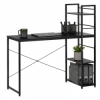 Písací stôl s policami 120x48 cm SPRINGOS Nexo HF0046 čierny