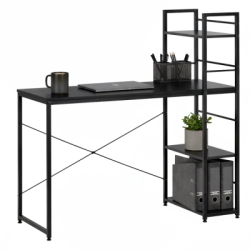 Písací stôl s policami 120x48 cm SPRINGOS Nexo HF0046 čierny