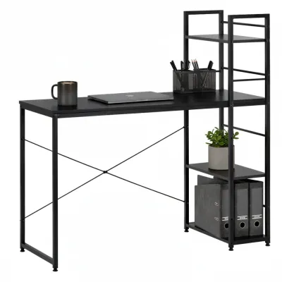 Písací stôl s policami 120x48 cm SPRINGOS Nexo HF0046 čierny