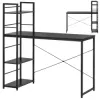 Písací stôl s policami 120x48 cm SPRINGOS Nexo HF0046 čierny
