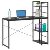 Písací stôl s policami 120x48 cm SPRINGOS Nexo HF0046 čierny