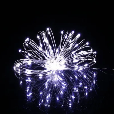 LED reťaz Nano - 2m, 20LED, 2xAA, studená biela