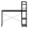 Písací stôl s policami 120x48 cm SPRINGOS Nexo HF0046 čierny