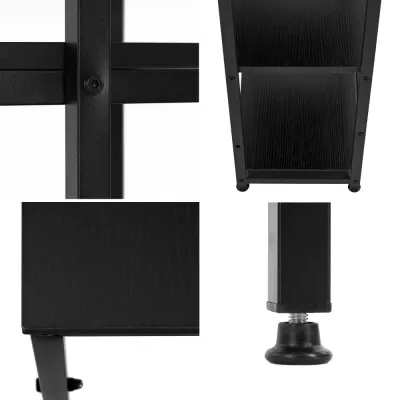Písací stôl s policami 120x48 cm SPRINGOS Nexo HF0046 čierny
