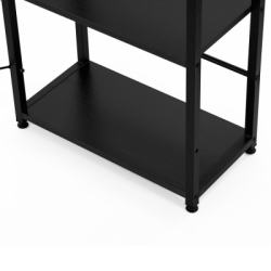 Písací stôl s policami 120x48 cm SPRINGOS Nexo HF0046 čierny