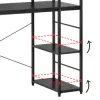 Písací stôl s policami 120x48 cm SPRINGOS Nexo HF0046 čierny