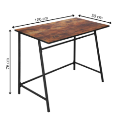 Písací stôl 100x50 cm SPRINGOS HF0027 Designline hnedý