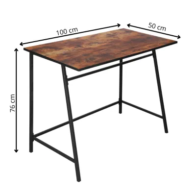 Písací stôl 100x50 cm SPRINGOS HF0027 Designline hnedý