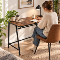 Písací stôl 100x50 cm SPRINGOS HF0027 Designline hnedý