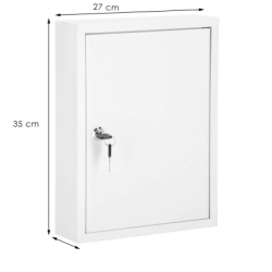 Skrinka na kľúče 42 háčikov 35x27x8 cm SPRINGOS HA5034 biela