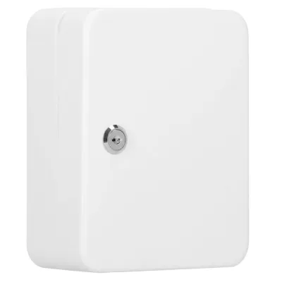 Skrinka na kľúče 20 háčikov 20×16×7,5 cm SPRINGOS HA5028 biela