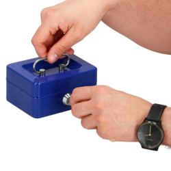 Príručná pokladňa SPRINGOS CASHBOX 1 modrá