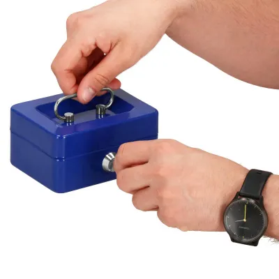 Príručná pokladňa SPRINGOS CASHBOX 1 modrá