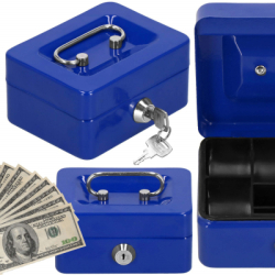 Príručná pokladňa SPRINGOS CASHBOX 1 modrá