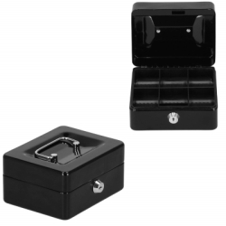 Príručná pokladňa 15x12x8 cm SPRINGOS CASHBOX HA5038 čierna