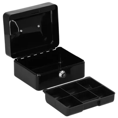 Príručná pokladňa 15x12x8 cm SPRINGOS CASHBOX HA5038 čierna