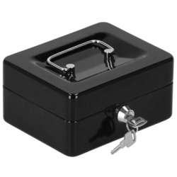 Príručná pokladňa 15x12x8 cm SPRINGOS CASHBOX HA5038 čierna