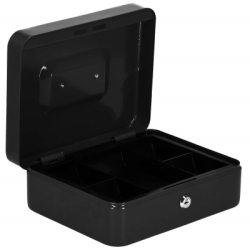 Príručná pokladňa 30x24x9 cm SPRINGOS CASHBOX HA5042 čierna