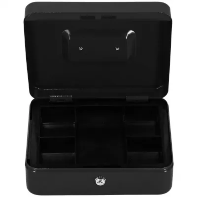 Príručná pokladňa 30x24x9 cm SPRINGOS CASHBOX HA5042 čierna