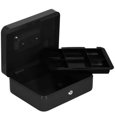 Príručná pokladňa 30x24x9 cm SPRINGOS CASHBOX HA5042 čierna
