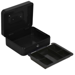 Príručná pokladňa 30x24x9 cm SPRINGOS CASHBOX HA5042 čierna