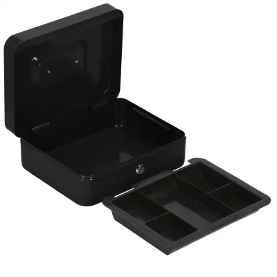 Príručná pokladňa 30x24x9 cm SPRINGOS CASHBOX HA5042 čierna