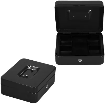 Príručná pokladňa 30x24x9 cm SPRINGOS CASHBOX HA5042 čierna