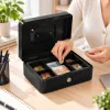 Príručná pokladňa 30x24x9 cm SPRINGOS CASHBOX HA5042 čierna