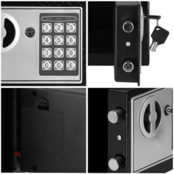 Trezor na peniaze 23x17x17 cm SPRINGOS HA5059 čierny