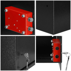 Trezor na peniaze na kľúč 31x20x20 cm SPRINGOS HA5055 čierny