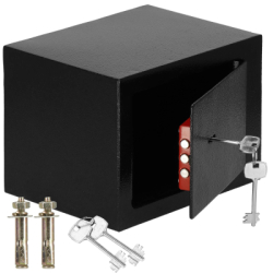 Trezor na peniaze na kľúč 23x17x17 cm SPRINGOS HA5052 čierny