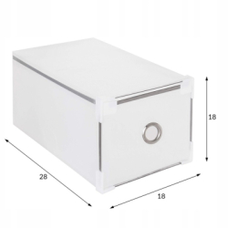 Úložný box na topánky 18x18x28 cm SPRINGOS HA3002 priehľadný
