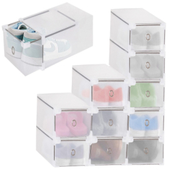 Úložný box na topánky 18x18x28 cm SPRINGOS HA3002 priehľadný