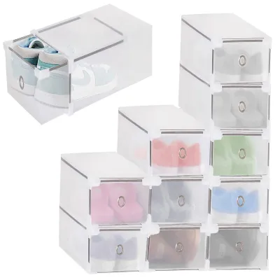 Úložný box na topánky 18x18x28 cm SPRINGOS HA3002 priehľadný