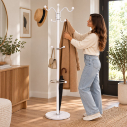 Stojanový vešiak 174 cm SPRINGOS Baron HA2033 biely