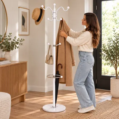 Stojanový vešiak 174 cm SPRINGOS Baron HA2033 biely