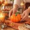 Dekoratívna tekvica 8,5 cm SPRINGOS HALLOWEEN HA5225 oranžová