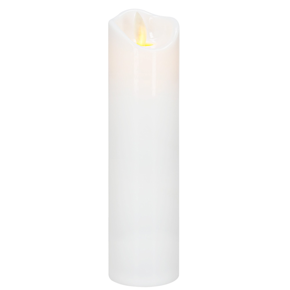 LED sviečka s pohyblivým plameňom 18,5 cm SPRINGOS HA7556 biela