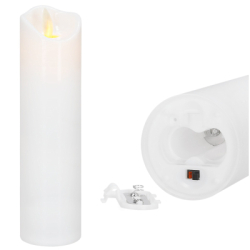 LED sviečka s pohyblivým plameňom 18,5 cm SPRINGOS HA7556 biela