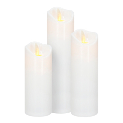 LED sviečka s pohyblivým plameňom 18,5 cm SPRINGOS HA7556 biela