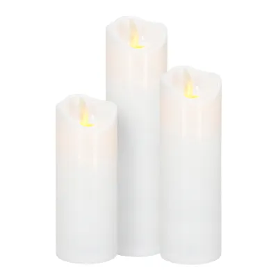 LED sviečka s pohyblivým plameňom 18,5 cm SPRINGOS HA7556 biela