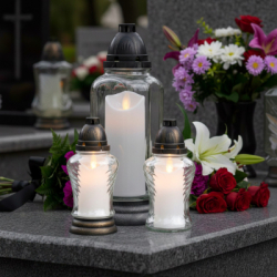 LED sviečka s pohyblivým plameňom 18,5 cm SPRINGOS HA7556 biela