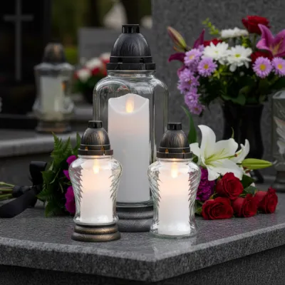 LED sviečka s pohyblivým plameňom 18,5 cm SPRINGOS HA7556 biela