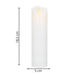 LED sviečka s pohyblivým plameňom 18,5 cm SPRINGOS HA7556 biela