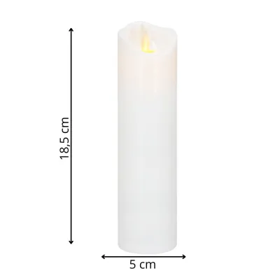 LED sviečka s pohyblivým plameňom 18,5 cm SPRINGOS HA7556 biela
