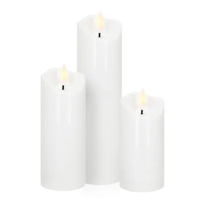 LED sviečka s pohyblivým plameňom 13,5 cm SPRINGOS HA7551 biela